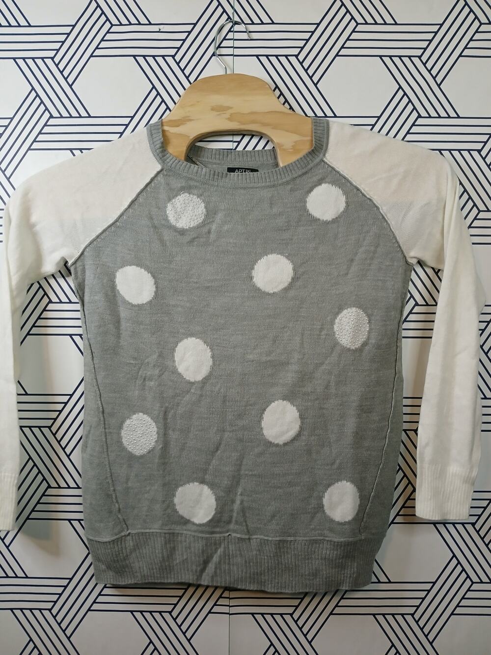 APT. 9 Polka Dot Sweater | Soft Girl Cottagecore Crewneck XS
